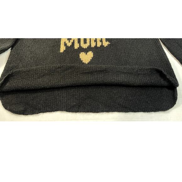 Wooden Ships Sz M/L Dog Mom Sweater Black Cozy Graphic Dog Lover Slouchy NWT - Picture 7 of 12